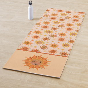 Illustration zur Sonnenfront Orange Wasserfarbe Yogamatte