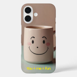 Illustration zur Tasse des personalisierten Kaffee iPhone 16 Hülle