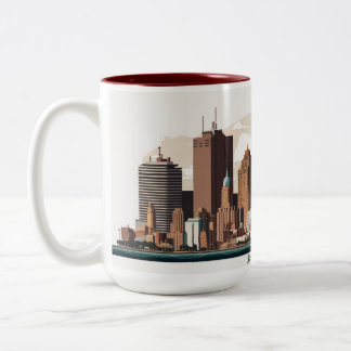Illustration zur Tasse von Jersey City Skyline