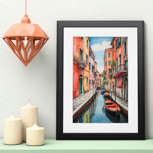 Illustration zur Venedig-Straße Poster