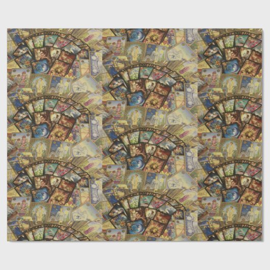 Illustration zur Verbreitung von Tarot-Karten Geschenkpapier (Flach)