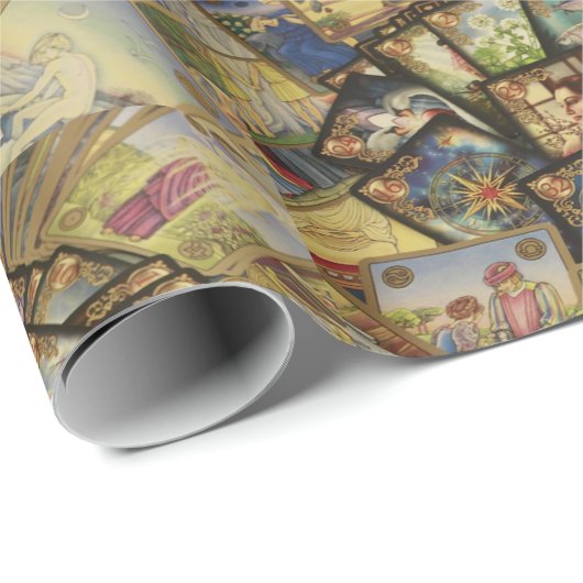 Illustration zur Verbreitung von Tarot-Karten Geschenkpapier (Rolleneckpunkt)