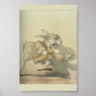 Illustration zur Vintagen Alice im Wunderland Poster