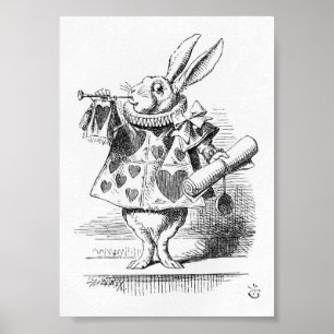 Illustration zur Vintagen Alice im Wunderland Poster