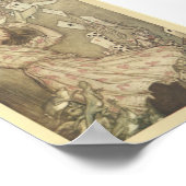 Illustration zur Vintagen Alice im Wunderland Poster (Ecke)