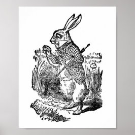 Illustration zur Vintagen Alice im Wunderland Poster