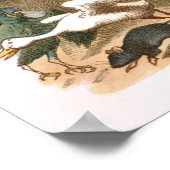 Illustration zur Vintagen Alice im Wunderland Poster (Ecke)