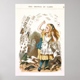 Illustration zur Vintagen Alice im Wunderland Poster