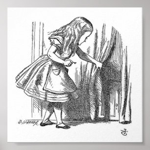 Illustration zur Vintagen Alice im Wunderland Poster