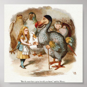 Illustration zur Vintagen Alice im Wunderland Poster