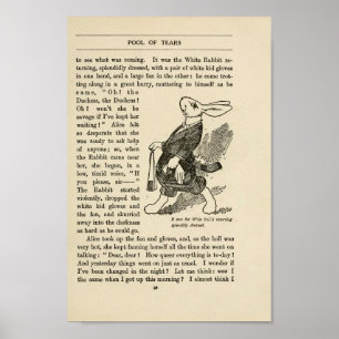 Illustration zur Vintagen Alice im Wunderland Poster