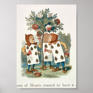 Illustration zur Vintagen Alice im Wunderland Poster
