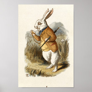 Illustration zur Vintagen Alice im Wunderland Poster