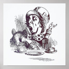 Illustration zur Vintagen Alice im Wunderland Poster