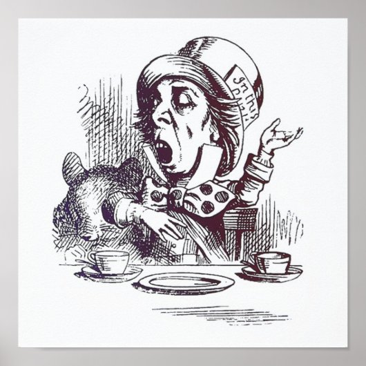 Illustration zur Vintagen Alice im Wunderland Poster (Vorne)