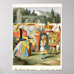Illustration zur Vintagen Alice im Wunderland Poster