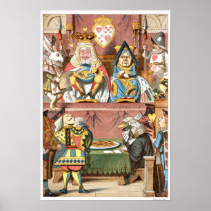 Illustration zur Vintagen Alice im Wunderland Poster