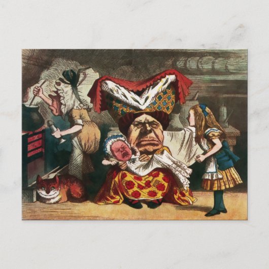 Illustration zur Vintagen Alice im Wunderland Postkarte (Vorderseite)