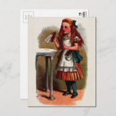 Illustration zur Vintagen Alice im Wunderland Postkarte (Vorne/Hinten)