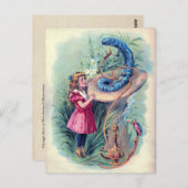 Illustration zur Vintagen Alice im Wunderland Postkarte (Vorne/Hinten)