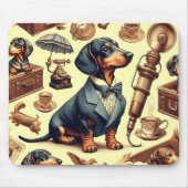 Illustration zur Vintagen Dackel Mousepad (Vorne)