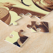 Illustration zur Vintagen Dackel Puzzle (Seite)