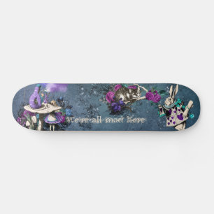 Illustration zur Vintagen dunkelblauen Alice im Wu Skateboard