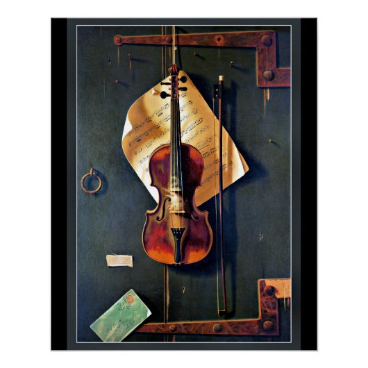 Illustration zur Vintagen Geigermusik Poster (Vorderseite)
