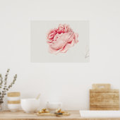 Illustration zur Vintagen Rose Poster (Küche)