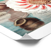 Illustration zur Vintagen Wasserlilie Poster (Ecke)