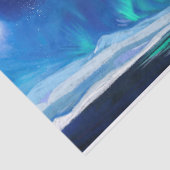 Illustration zur Wasserfarbe der Northern Lights Seidenpapier (Ausschnitt)