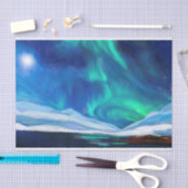 Illustration zur Wasserfarbe der Northern Lights Seidenpapier (Handwerk)