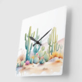 Illustration zur Wasserfarben-Wüste Quadratische Wanduhr (Winkel)