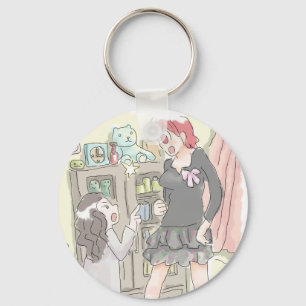 Illustration zweier Frauen unterschiedlichen Größe Schlüsselanhänger