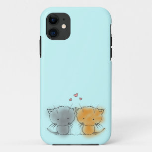 Illustration zweier kleiner Kätzchen in Orange und Case-Mate iPhone Hülle
