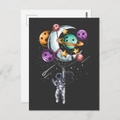 Illustrationen der Ballonfahrer Postkarte (Vorne/Hinten)