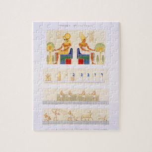 Illustrationen der gemalten Bretter und der Puzzle