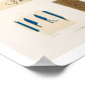 Illustrationen der Hieroglyphik und des Arms einer Poster (Ecke)