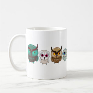 Illustrationen der niedlichen kleinen Owls Kaffeetasse