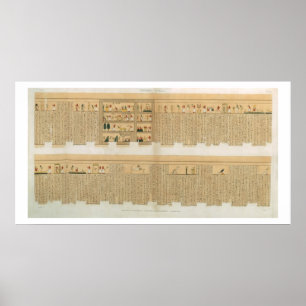 Illustrationen eines Pampus Manuskriptes mit Poster
