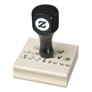 Illustrationen Tiere-Nager-Cartoon-niedlich Gummistempel