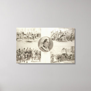 Illustrationen von Angriffen auf Königin Victoria Leinwanddruck