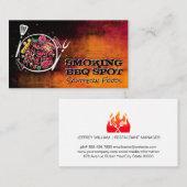 Illustrationen von Barbecue Foods | Restaurant Visitenkarte (Vorne/Hinten)