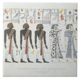 Illustrationen von Hieroglyphen von den Gräbern Fliese