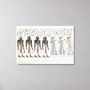 Illustrationen von Hieroglyphen von den Gräbern Leinwanddruck