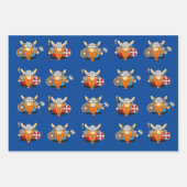 Illustrationen von kleinen Wikingereisen und Wikin Geschenkpapier Set (Vorderseite 2)