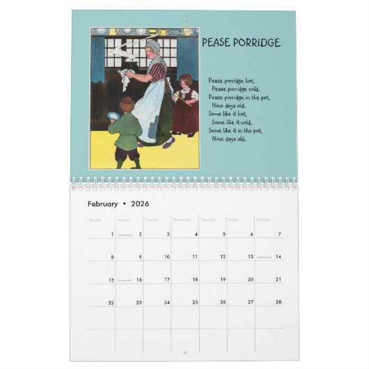 Illustrationen von Mutter Gänse Kalender (Feb 2026)