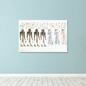 Illustrationen von Schriftzeichen aus den Gräbern Leinwanddruck (Insitu (Holzboden))