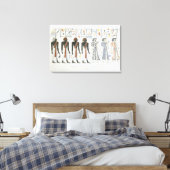 Illustrationen von Schriftzeichen aus den Gräbern Leinwanddruck (Insitu (Schlafzimmer))