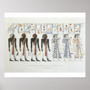 Illustrationen von Schriftzeichen aus den Gräbern Poster